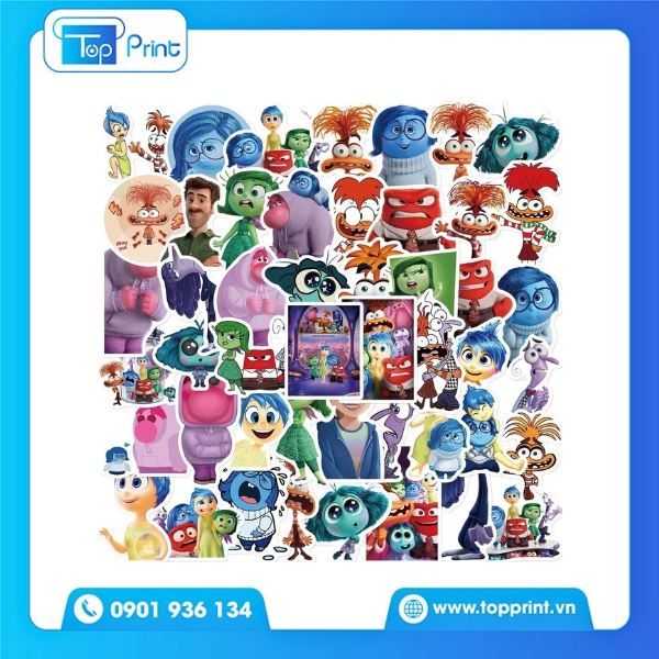 Mẫu Sticker Inside Out 2 Trong Suốt Cực Tinh Tế