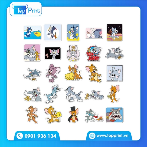 Mẫu Sticker Jerry Trong Suốt Dán Điện Thoại