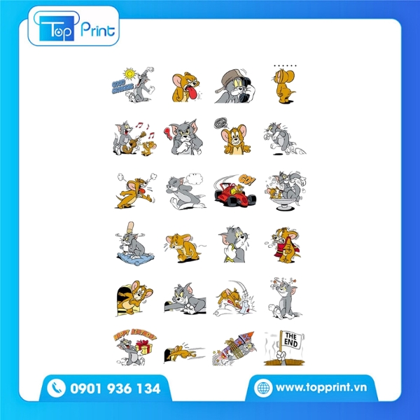 Mẫu Sticker Jerry In Hologram Lấp Lánh