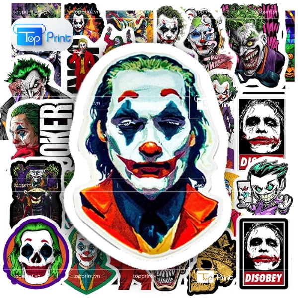 Mẫu sticker Joker Joaquin Phoenix mặt cười ám ảnh