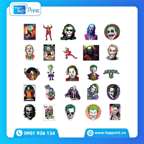 Mẫu sticker Joker dán xe máy độc đáo