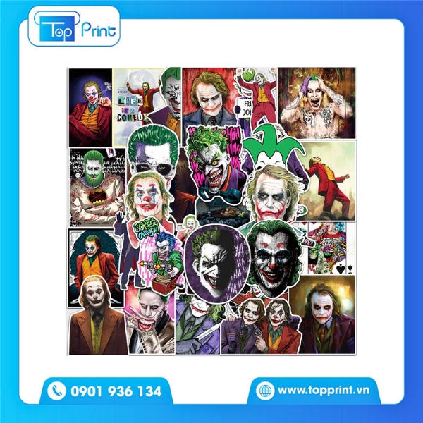 Mẫu sticker Joker dán bàn học cực ngầu