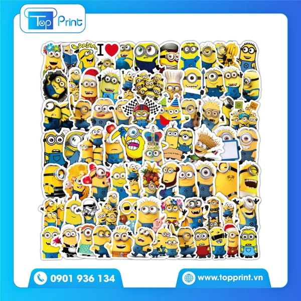 Mẫu Sticker Minion Trang Trí Văn Phòng