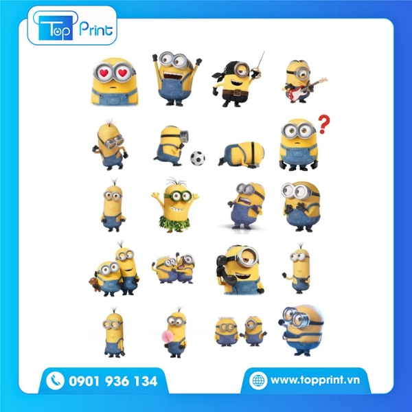 Mẫu Sticker Minion In Nhanh, Giao Hàng Tận Nơi