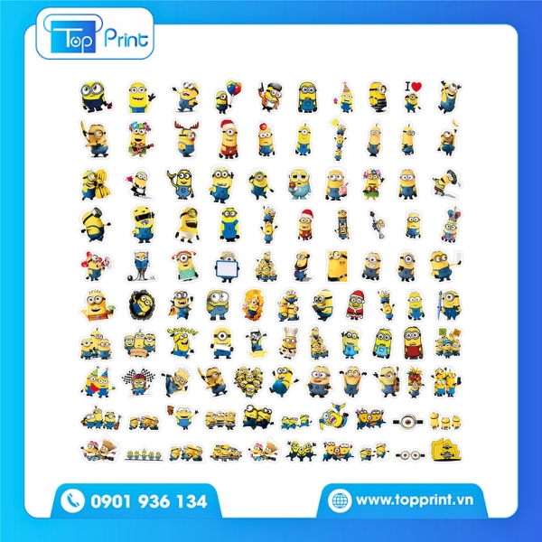 Mẫu Sticker Minion Với Nhiều Biểu Cảm