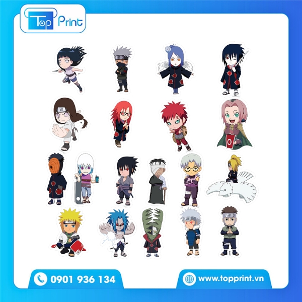 Mẫu Sticker Naruto Combo Đầy Đủ