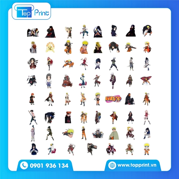 Mẫu Sticker Naruto Nhân Vật Chính
