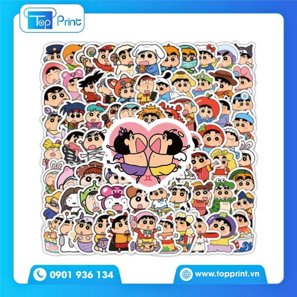 Mẫu Sticker Shin Chibi Hài Hước Độc Đáo