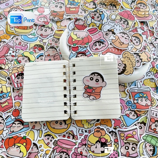 In Ấn Sticker Shin Cậu Bé Bút Chì Tại TopPrint – Giao Hàng Nhanh