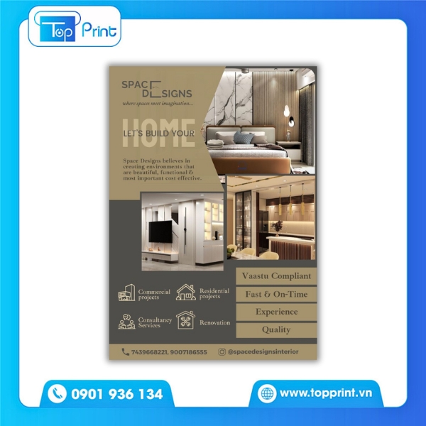 Tờ rơi giới thiệu nội thất căn hộ cao cấp