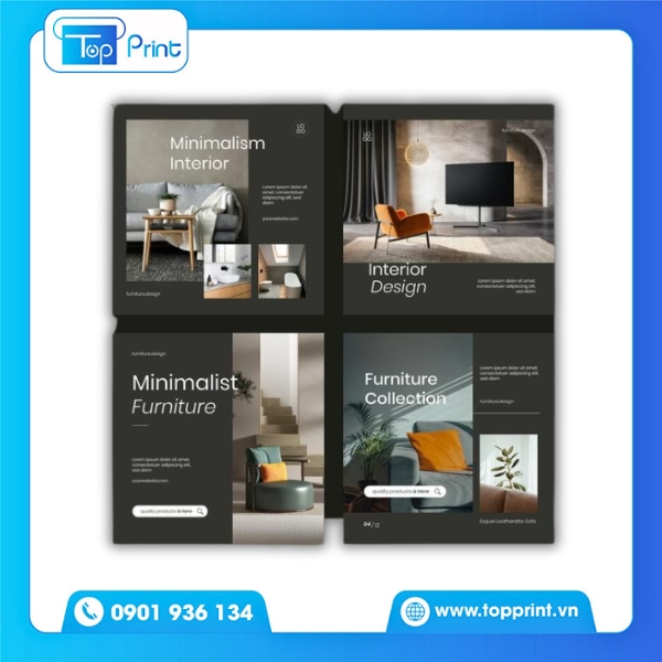 Thiết kế tờ rơi nội thất nhà bếp hiện đại