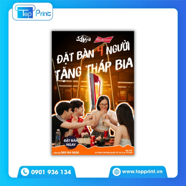 Tờ Rơi Quán Nhậu Tạo Điểm Nhấn Bằng Typography Độc Đáo 
