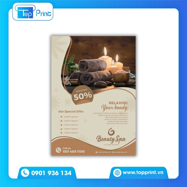 Tờ Rơi Spa Vintage Nhẹ Nhàng, Cổ Điển