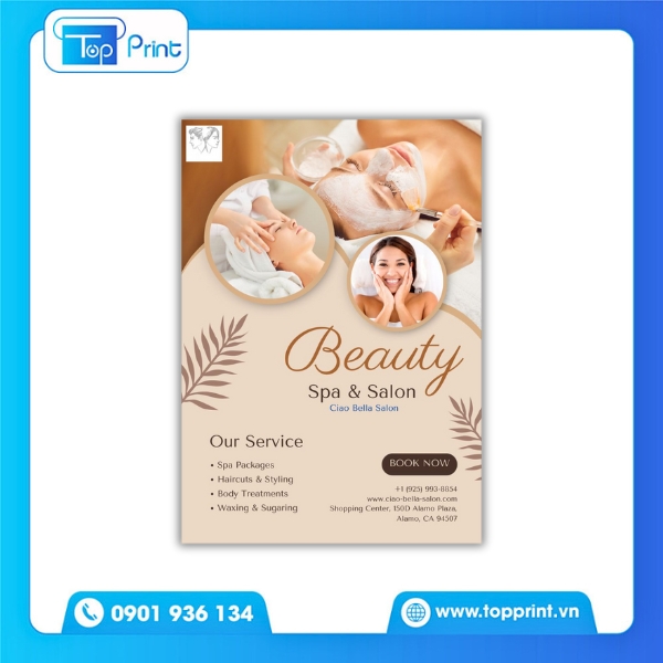 Tờ Rơi Spa Tặng Gói Chăm Sóc Da Miễn Phí