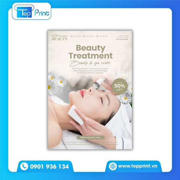 Tờ Rơi Spa Cán Mờ Chống Thấm Sang Trọng