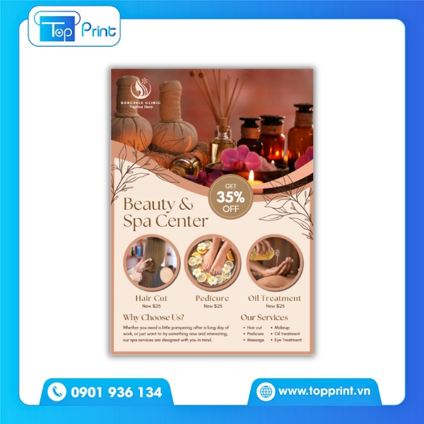 Tờ Rơi Spa In Giấy Mỹ Thuật Sang Trọng