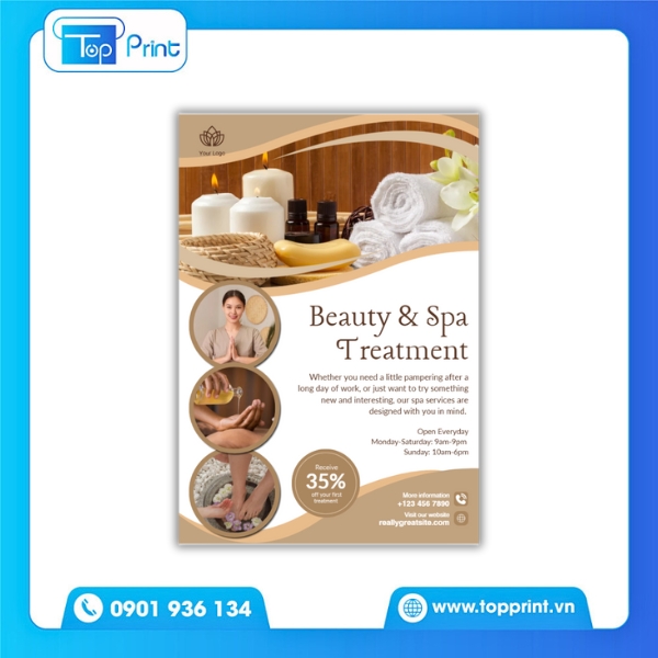 Tờ Rơi Spa Phong Cách Thiên Nhiên Organic