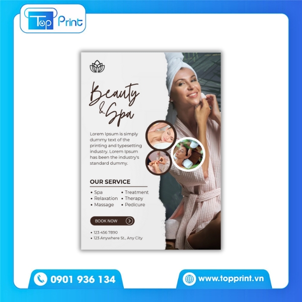 Tờ Rơi Spa Chăm Sóc Da Mặt Chuyên Sâu