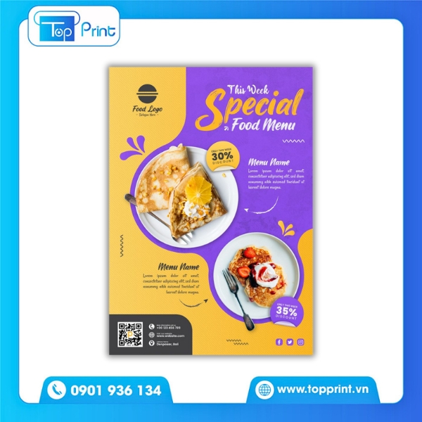 Tờ Rơi Tiệm Bánh Có Khuyến Mãi Và Voucher Giảm Giá