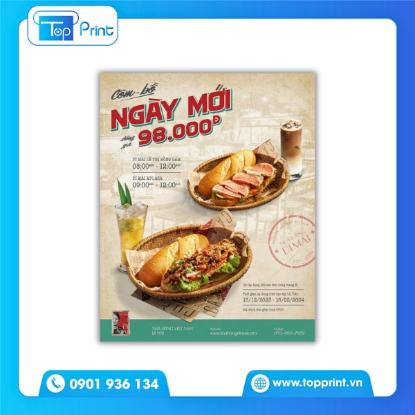 Tờ Rơi Tiệm Bánh Thiết Kế Sáng Tạo Chuẩn Trend Tại Gò Vấp
