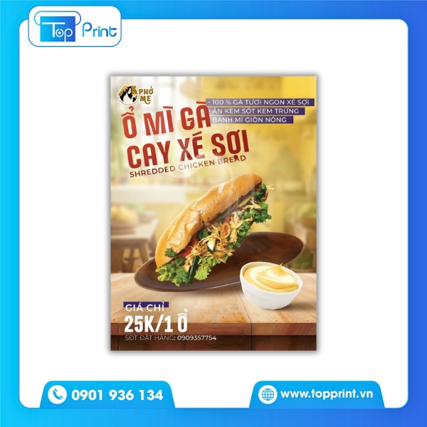 Tờ Rơi Tiệm Bánh Mì Thiết Kế Tối Giản – In Đẹp, Dễ Nhớ Tại TopPrint 