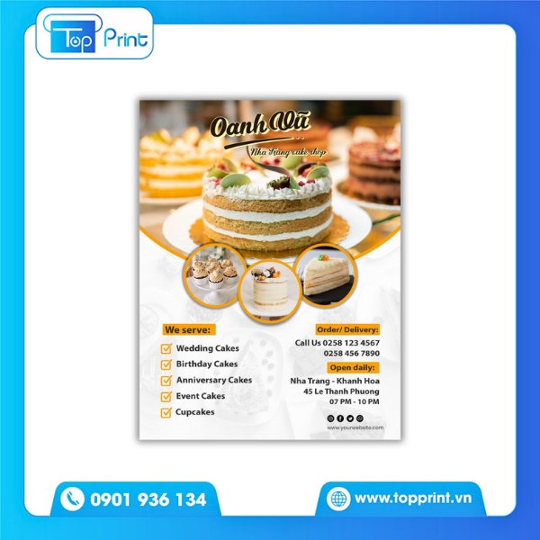 Tờ Rơi Tiệm Bánh Phong Cách Hàn Quốc Đáng Yêu