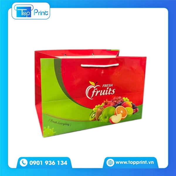 Túi Giấy Đựng Trái Cây In Logo Nổi Bật Giúp Tăng Nhận Diện