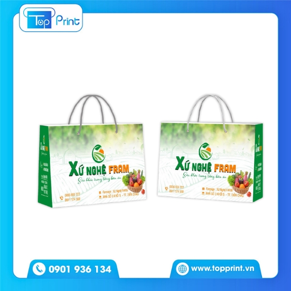 Túi Giấy Đựng Trái Cây Có Nắp Gập – Chắc Chắn, Dễ Đóng Mở