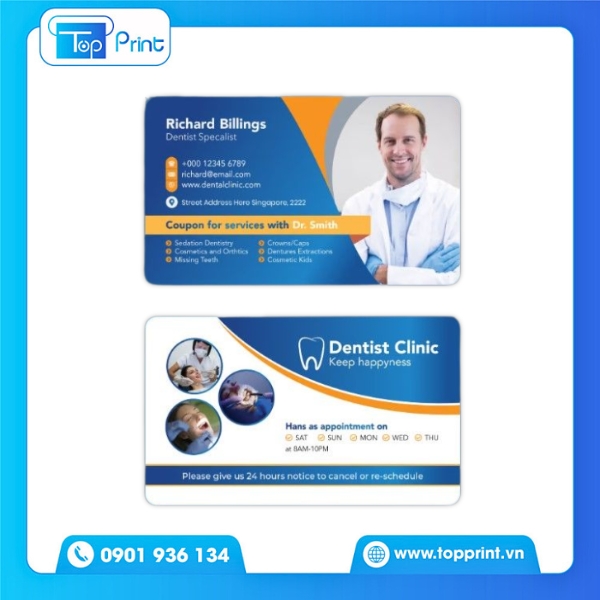 Topprint In Card Visit Bác Sĩ Theo Bộ Nhận Diện Thương Hiệu