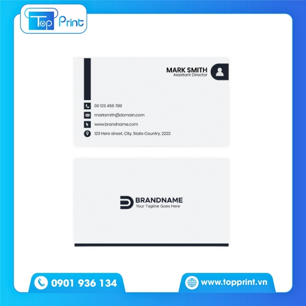 In card visit bảo hiểm ép UV nổi phần họ tên