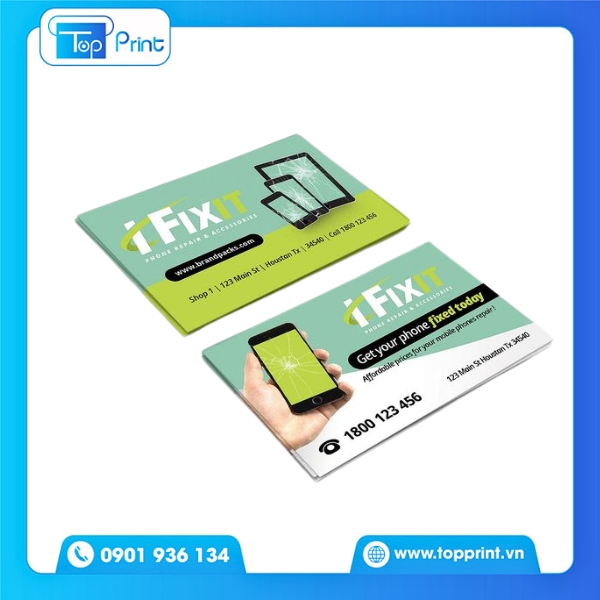 Mẫu Card Visit Tiệm Điện Thoại Hiện Đại – In Chất Lượng Tại Topprint 