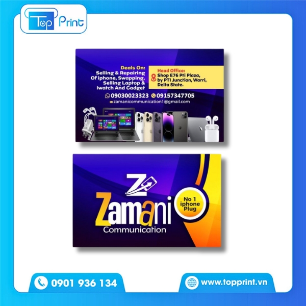 Mẫu Card Visit Cho Cửa Hàng Bán iPhone