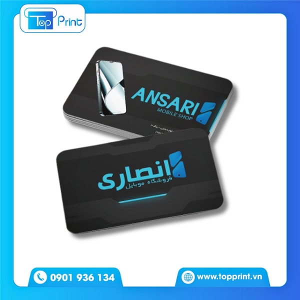 Mẫu Card Visit Điện Thoại Nền Xanh Navy Chuyên Nghiệp