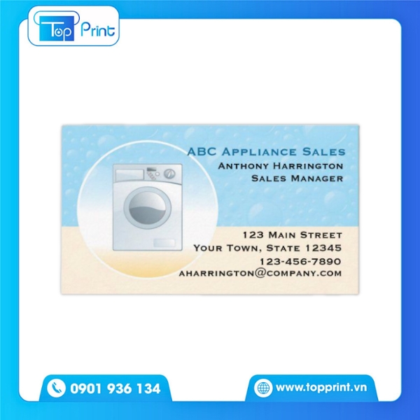 Mẫu Card Visit Giặt Là Giá Rẻ Tại TopPrint