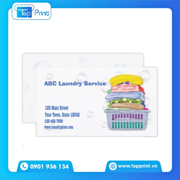 Mẫu Card Visit Giặt Là Phù Hợp Với Chuỗi Cửa Hàng
