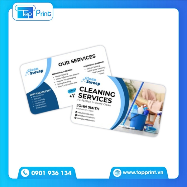 Mẫu Card Visit Giặt Là Đạt Chuẩn In Ấn TopPrint