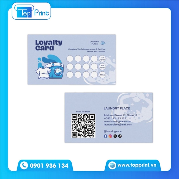 Mẫu Card Visit Giặt Là In Gấp Lấy Trong Ngày – TopPrint
