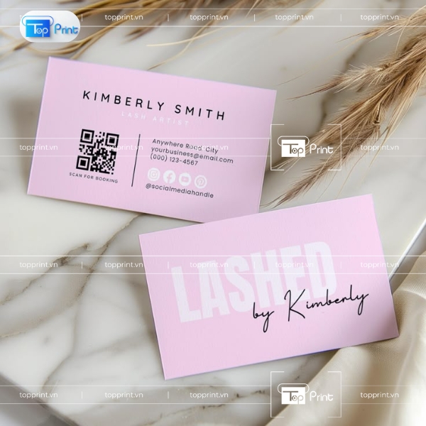 Mẫu Card Visit Make Up Cá Nhân Phong Cách Hiện Đại