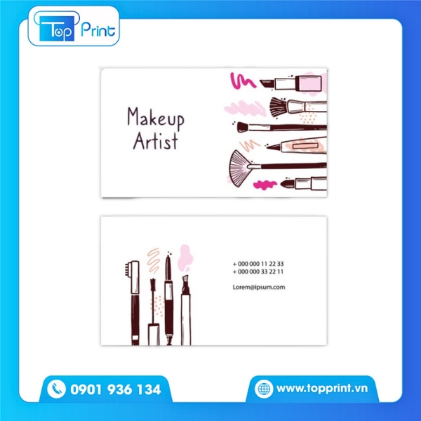 Mẫu Card Visit Make Up Cho Học Viên Trang Điểm
