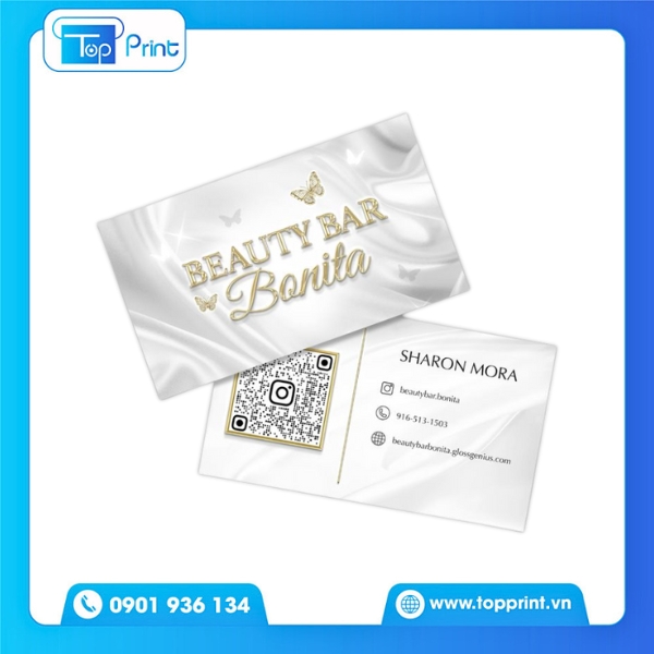 Mẫu Card Visit Make Up Đen Vàng Sang Trọng