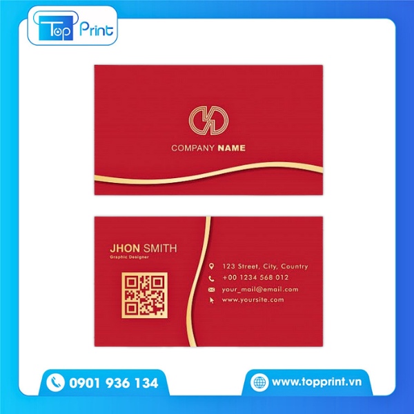 Mẫu Card Visit Đỏ – Thiết Kế Tối Ưu Cho In Nhanh