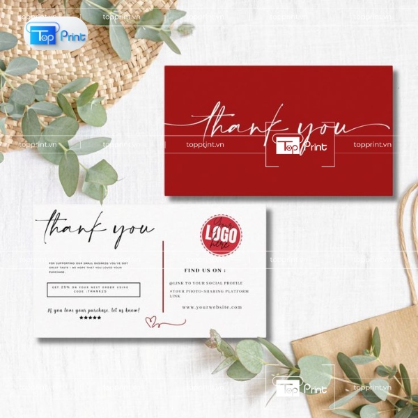 Mẫu Card Visit Đỏ Với Logo Dập Nổi – In Tại TopPrint