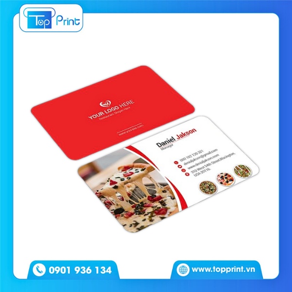 Mẫu Card Visit Đỏ Sang Trọng, In Sắc Nét