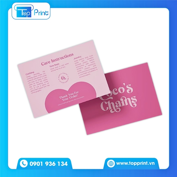 Mẫu Card Visit Màu Hồng “Xinh Chuẩn Gu” Tại TopPrint