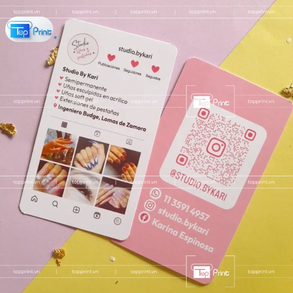 Mẫu Card Visit Hồng Độc Quyền Từ Xưởng In TopPrint