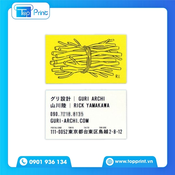 TopPrint Thiết Kế Card Visit Màu Vàng Pastel Nhẹ Nhàng