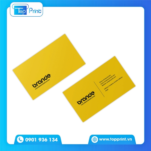 Mẫu Card Visit Màu Vàng 2 Mặt Đẹp Mắt