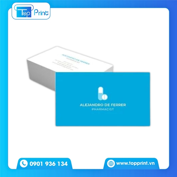 Card Visit Nhà Thuốc Màu Xanh Trắng Tạo Cảm Giác Tin Cậy