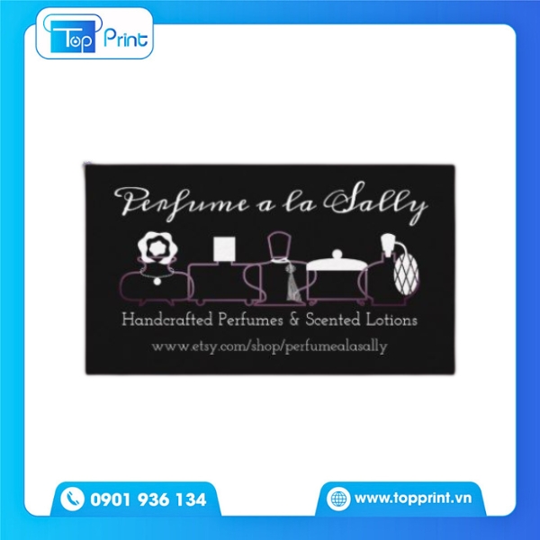 Mẫu Card Visit Nước Hoa Màu Đen Sang Trọng