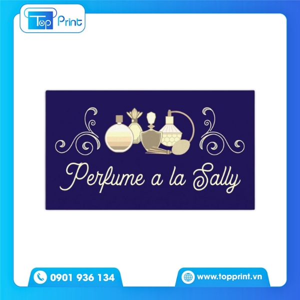 Mẫu Card Visit Nước Hoa Sang Trọng Chất Liệu Giấy Mỹ Thuật